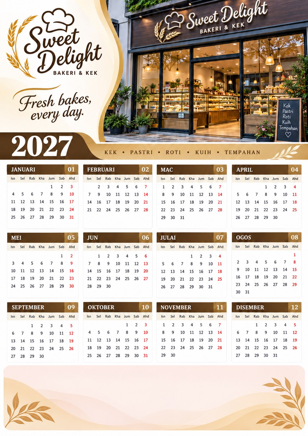 Illustrative AI-generated sample for Corporate / Business Calendar