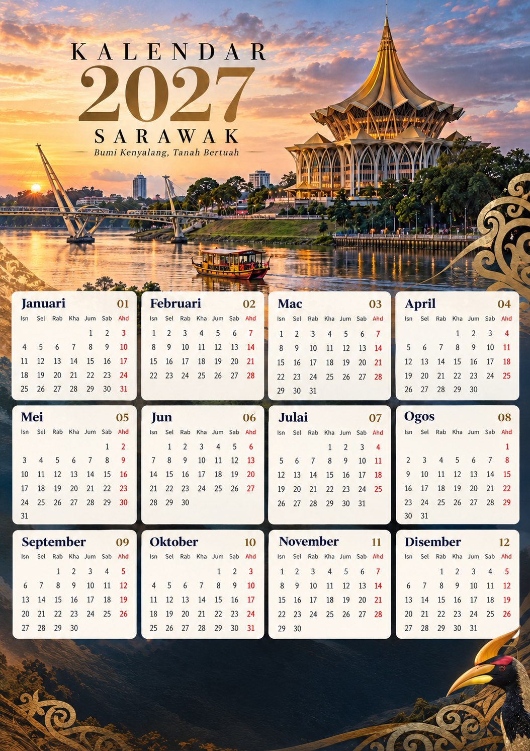Illustrative AI-generated sample for Modern Cinematic Calendar
